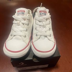 White Kids Converse All-Star Low
